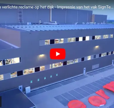 Afbeelding Signtechniek - video timelapse verlichte dakreclame